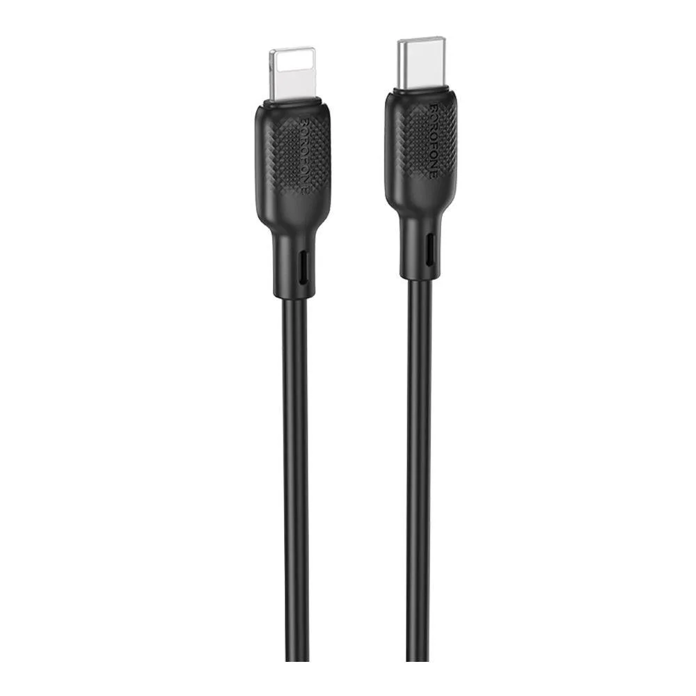 Кабель USB Borofone BX113 Silicone Type-C to Lightning PD27W 2m Чорний