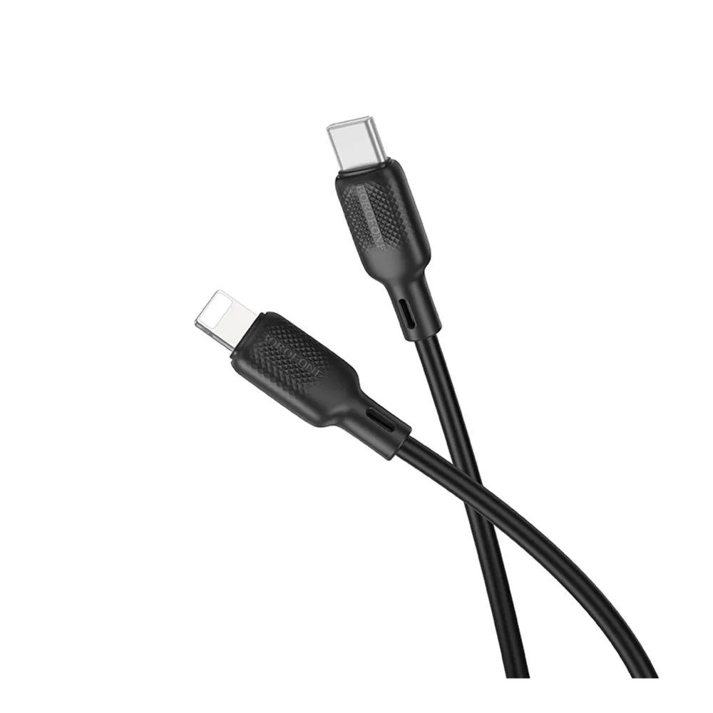Кабель USB Borofone BX113 Silicone Type-C to Lightning PD27W Чорний