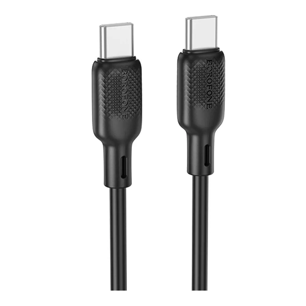 Кабель USB Borofone BX113 Silicone Type-C to Type-C 60W 2m Чорний