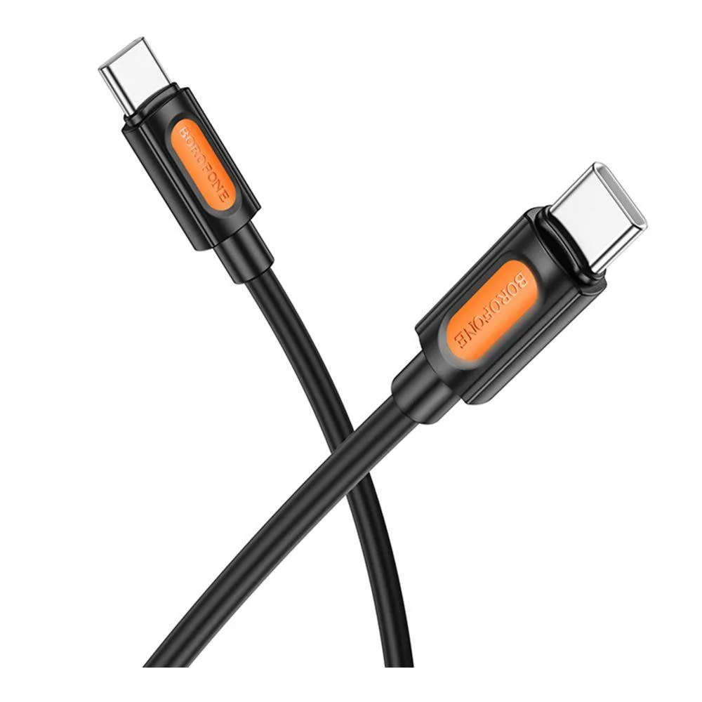 Кабель USB Borofone BX114 Silicone Type-C to Type-C 60W Чорний