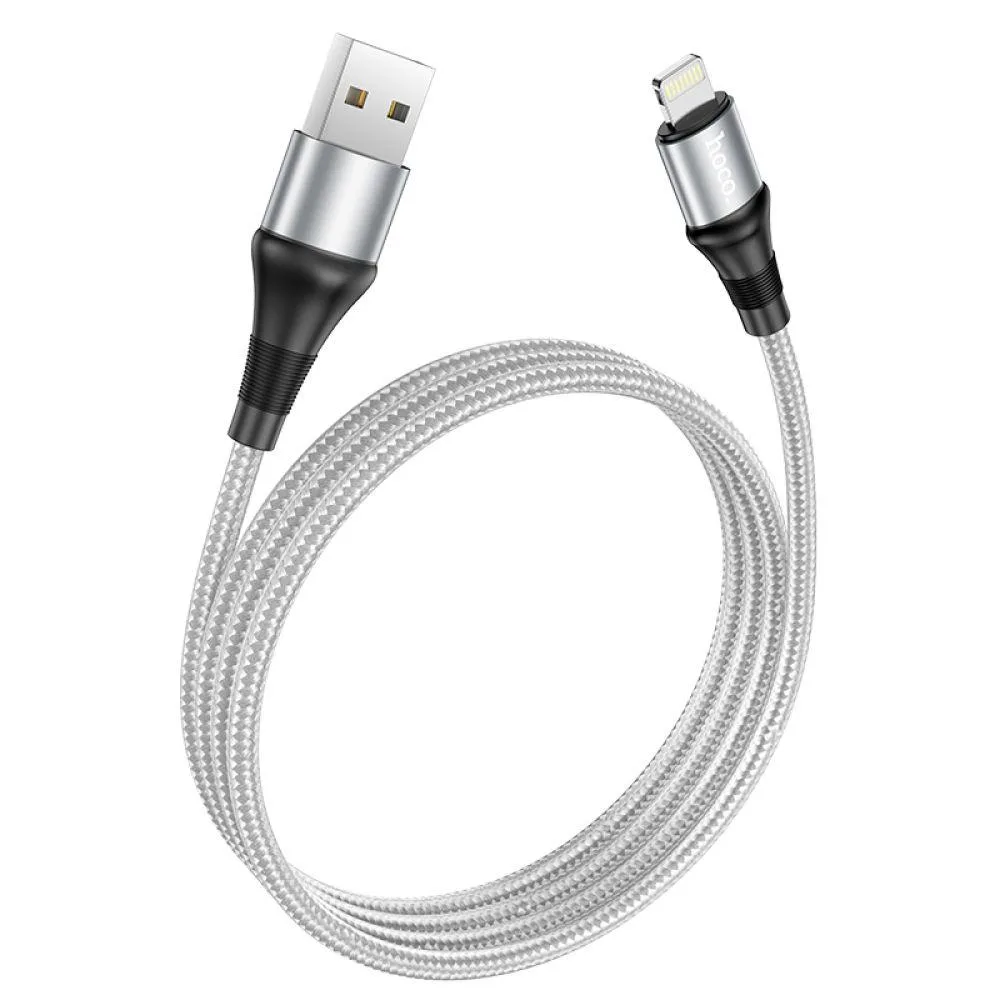 Кабель USB Hoco X50 Excellent Lightning Сiрий