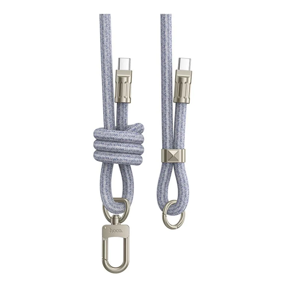 Кабель USB Hoco GH7 Type-C to Type-C 60W 1.8m Синiй