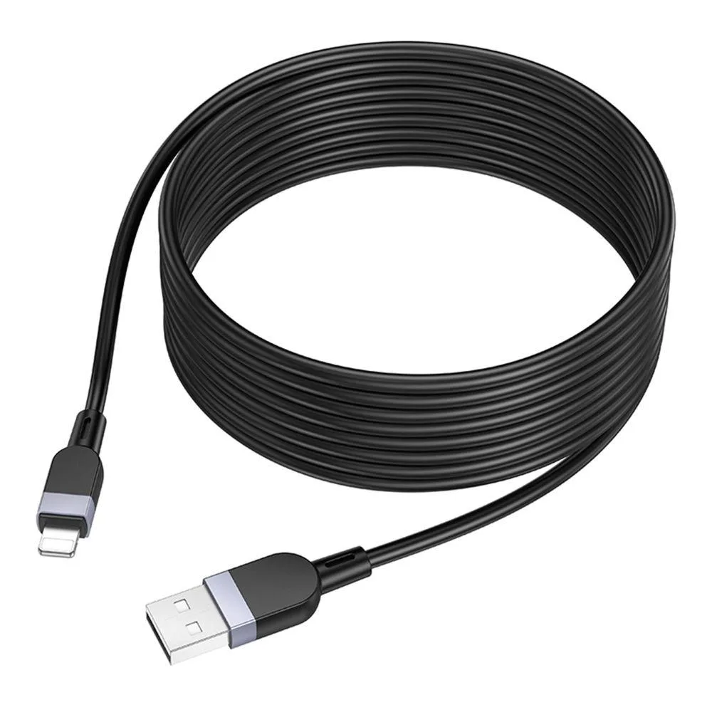 Кабель Hoco X109 Silicone Lightning 2.4A 3m Чорний