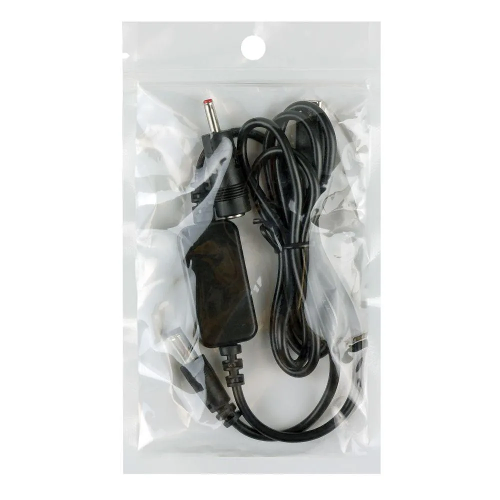 Кабель USB to DC для роутера з 5v на 9V(2A) или 12V(1.5A) 5.5х2.1/3.5x1.35 mm с переключателем Чорний