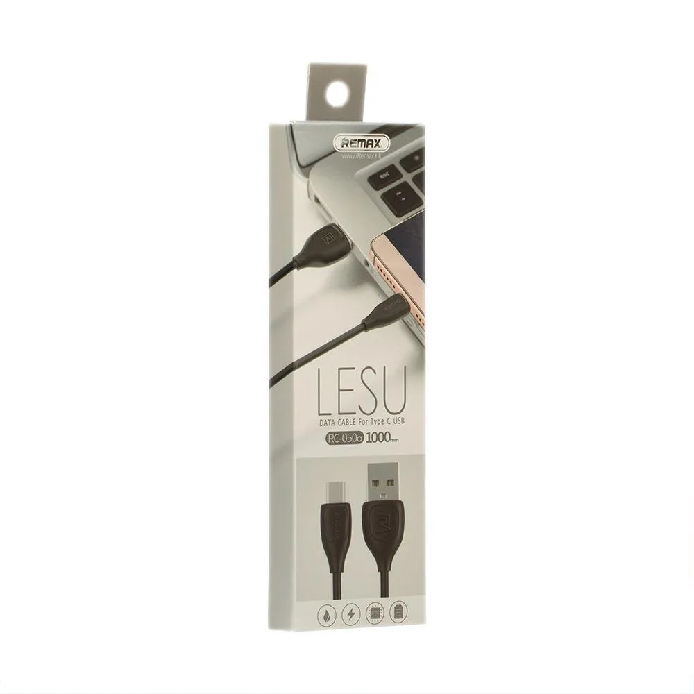 Кабель USB Remax RC-050a Lesu Type-C Колір Чорний