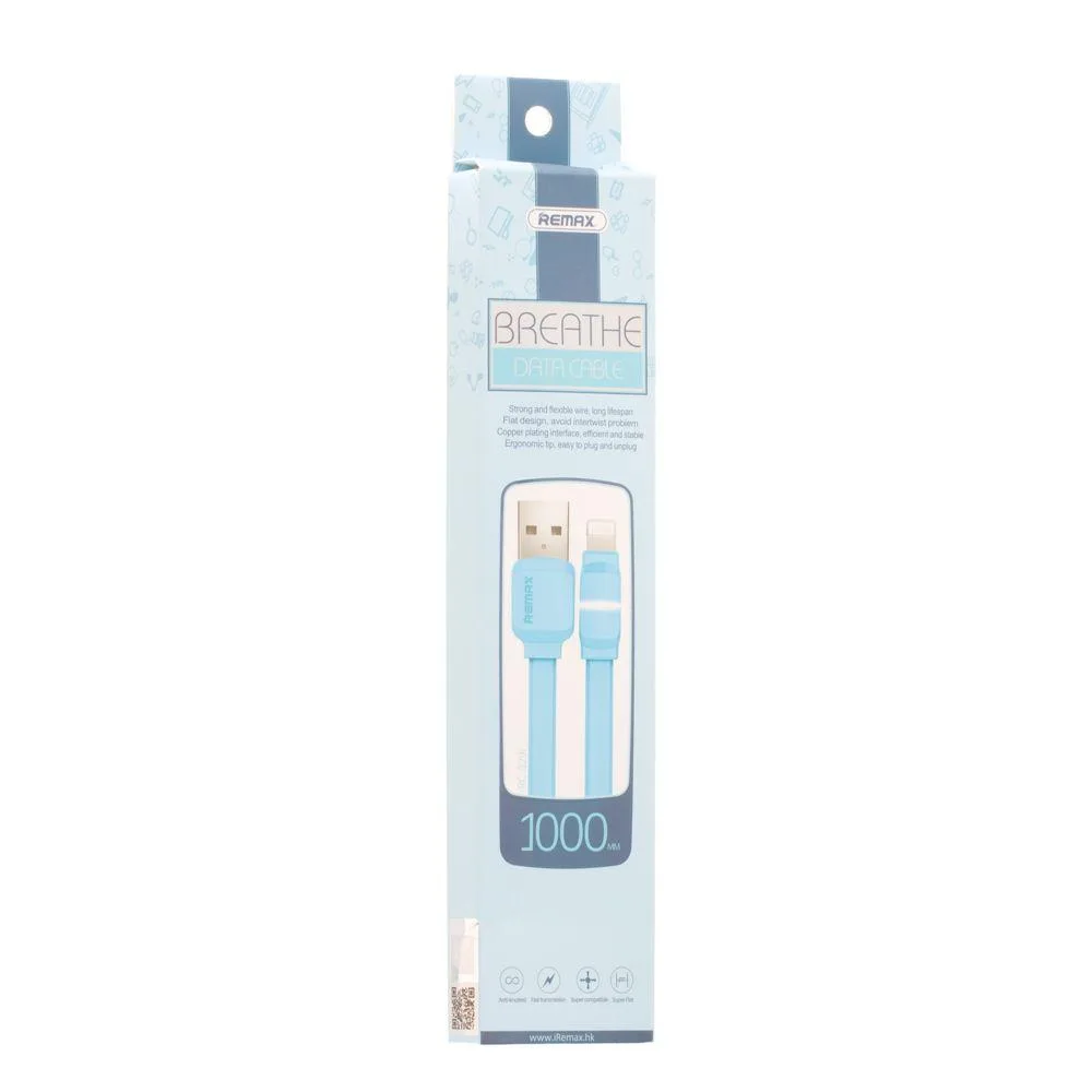 Кабель USB Remax RC-029i Breathe Lightning Колір Чорний