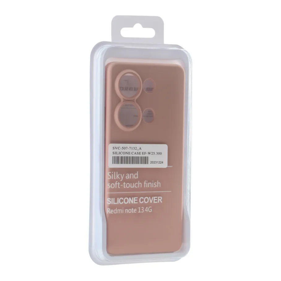 Чохол Liquid Silicone (AA) Full Camera для Xiaomi Redmi Note 13 4G 19.Pink Sand
