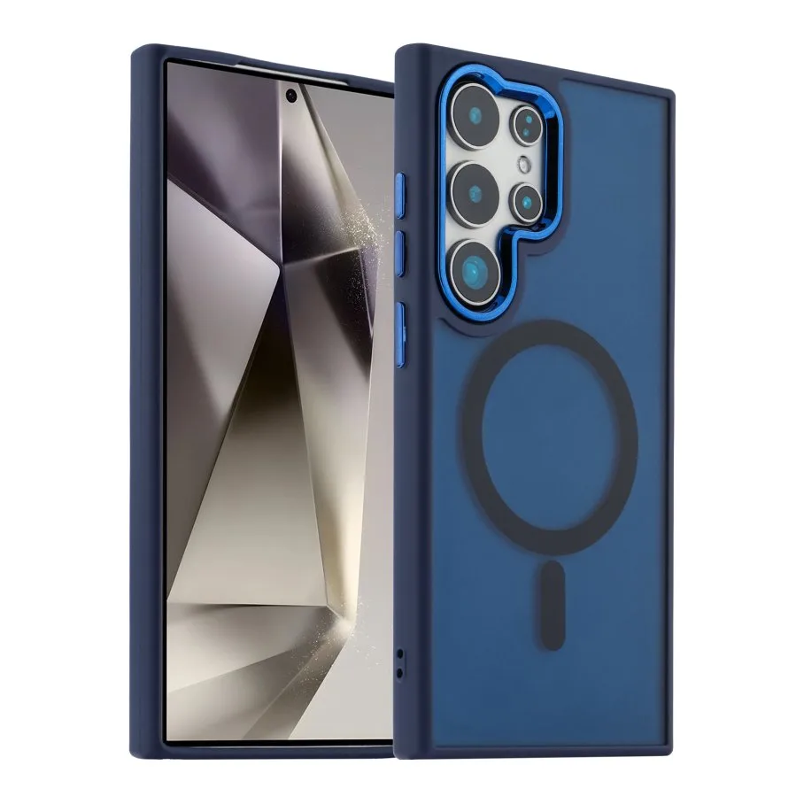 Чохол TPU+PC Space Magnetic Color with Magsafe для Samsung Galaxy S24 Ultra 5G (S928) Dark Blue