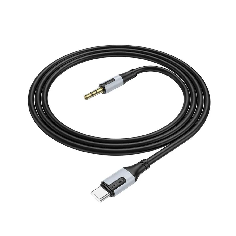 Кабель Aux Borofone BL19 Type-C Бiлий