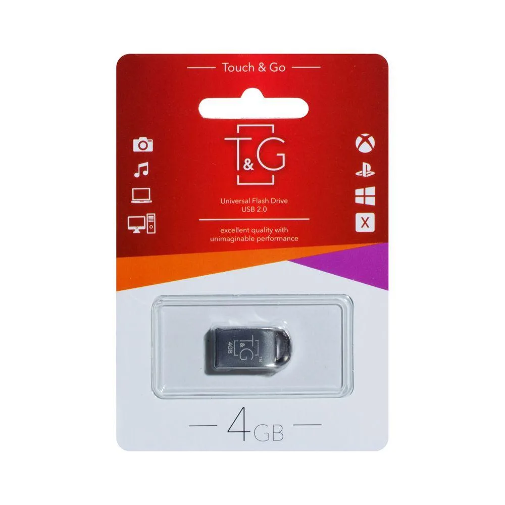 USB флеш-накопичувач T&G 4gb Metal 107 Колір Сталевий