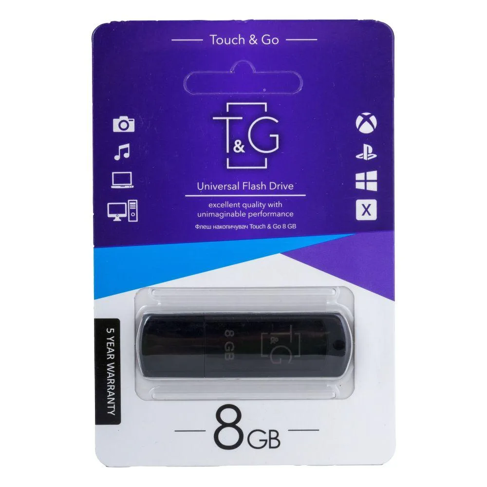 USB флеш-накопичувач T&G 8gb Classic 011 Колір Білий