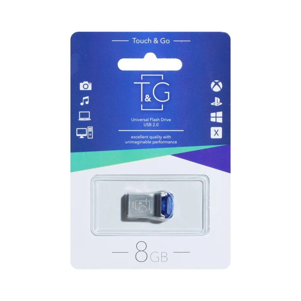 USB флеш-накопичувач T&G 8gb Metal 108 Колір Сталевий