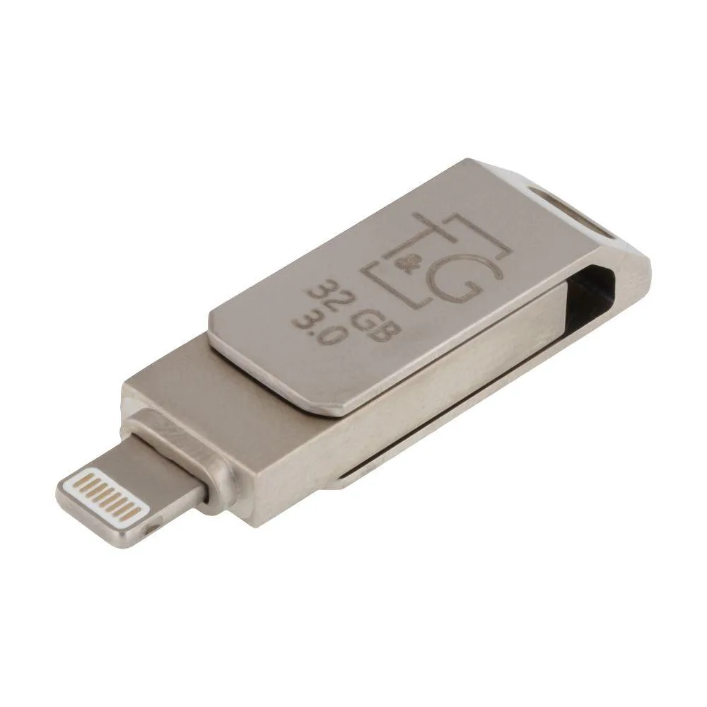 USB OTG флеш-накопичувач T&G 2&1 3.0 Lightning 32gb Metal 008 Колір Сталевий