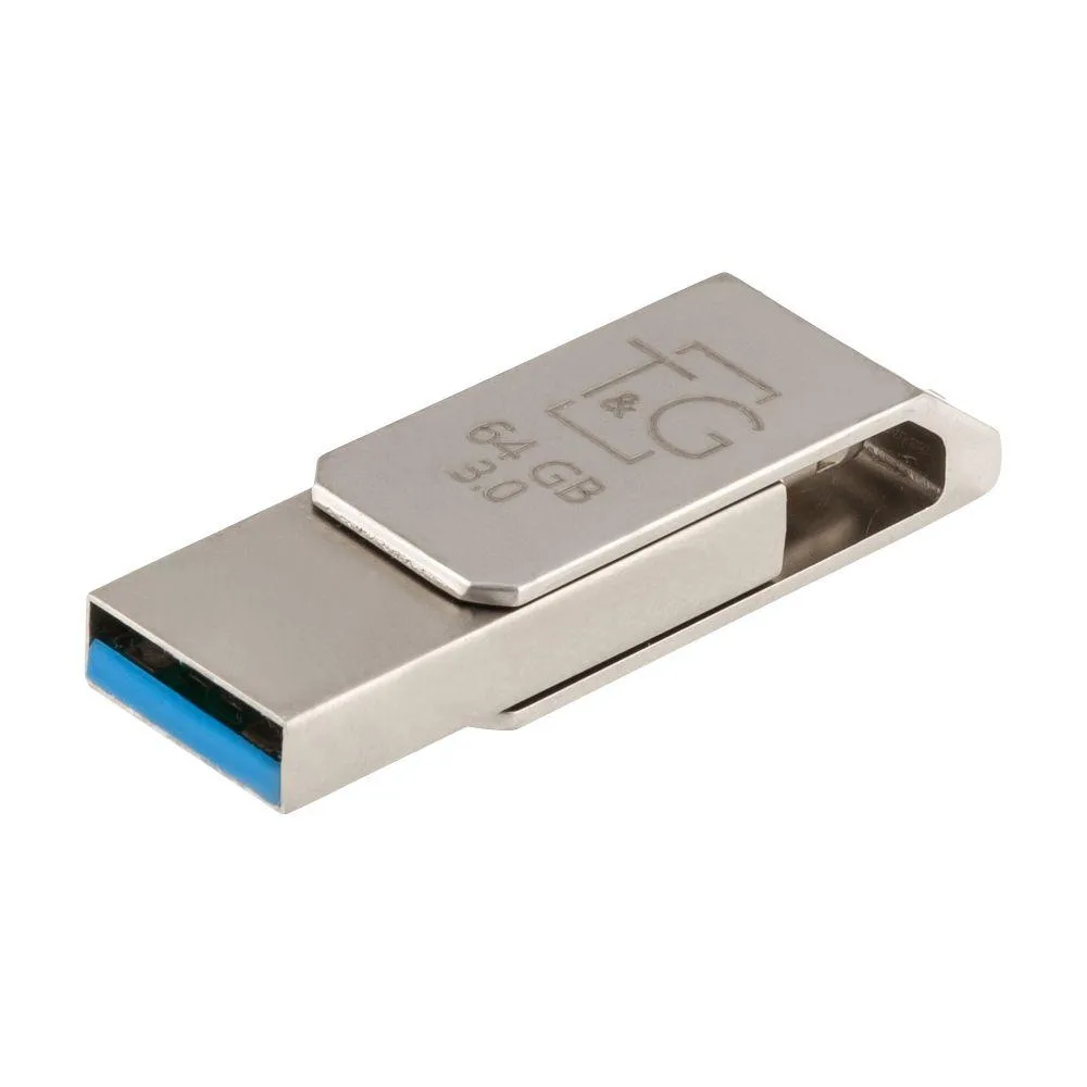 USB OTG флеш-накопичувач T&G 2&1 3.0 Lightning 64gb Metal 008 Колір Сталевий