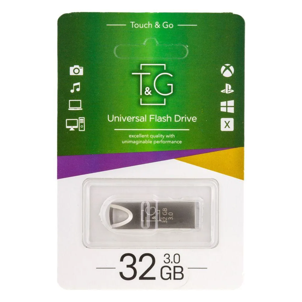 USB флеш-накопичувач 3.0 T&G 32gb Metal 117 Колір Сталевий