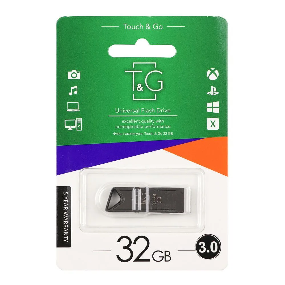 USB флеш-накопичувач 3.0 T&G 32gb Metal 114 Колір Чорний