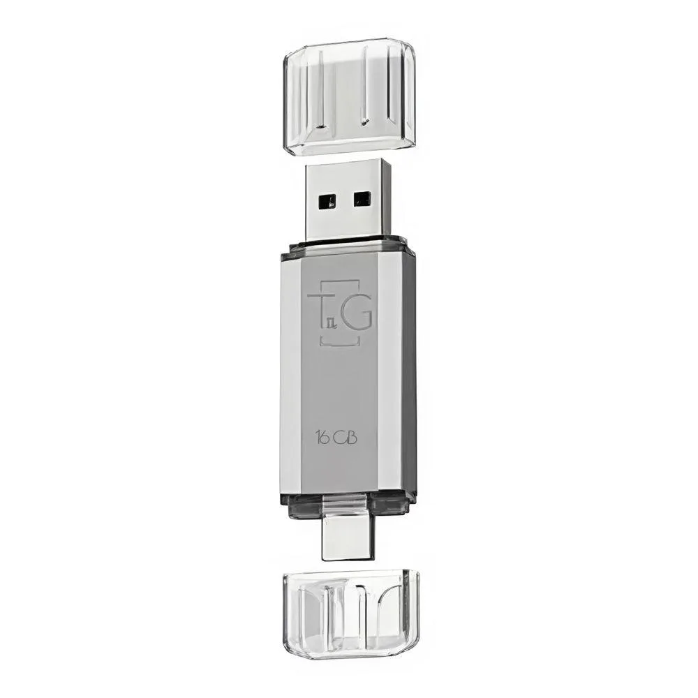 USB Flash Drive T&G 16gb USB/Type C 009 Срібло