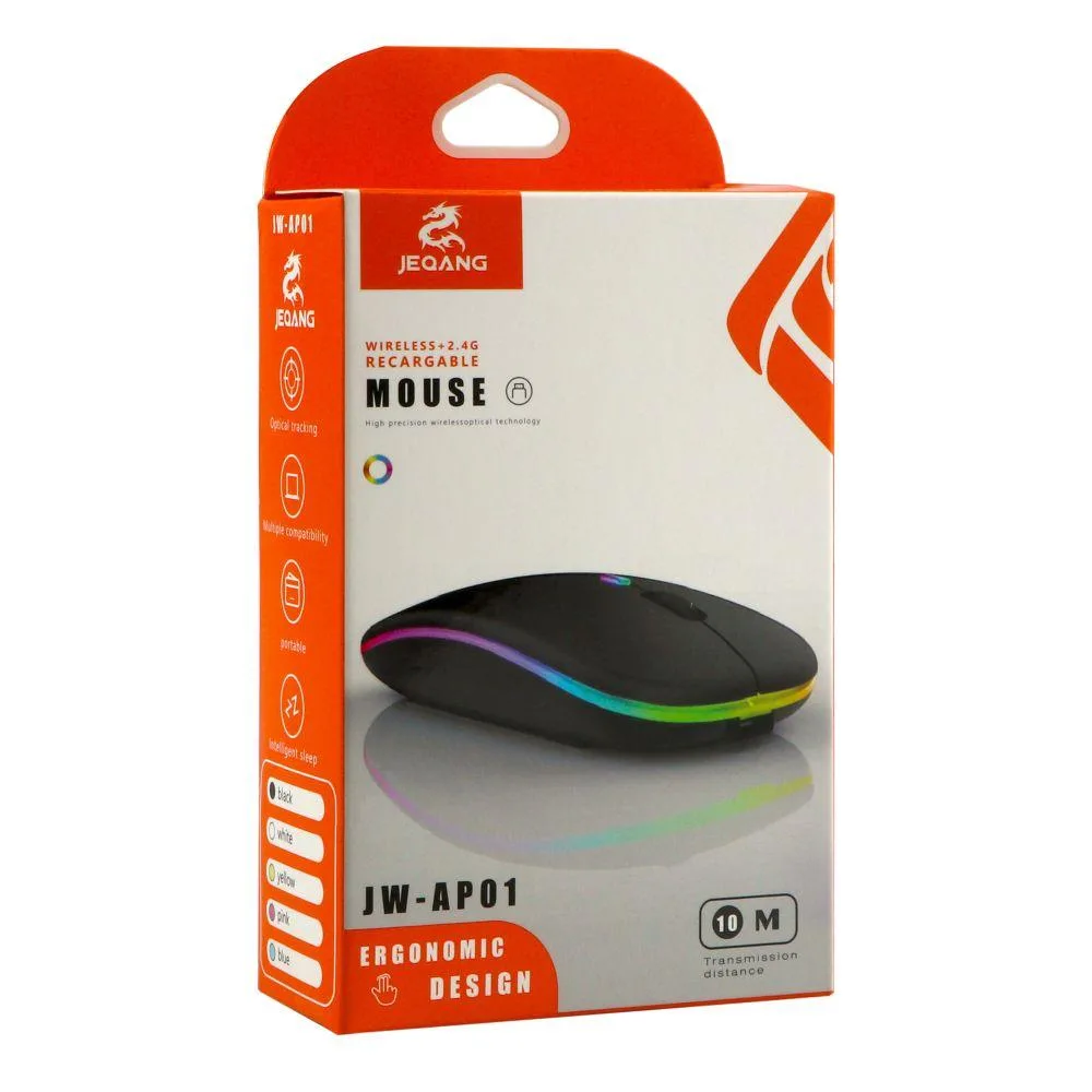 Wireless Миша JEQANG JW-AP01 BT5.1+2.4G Стальний