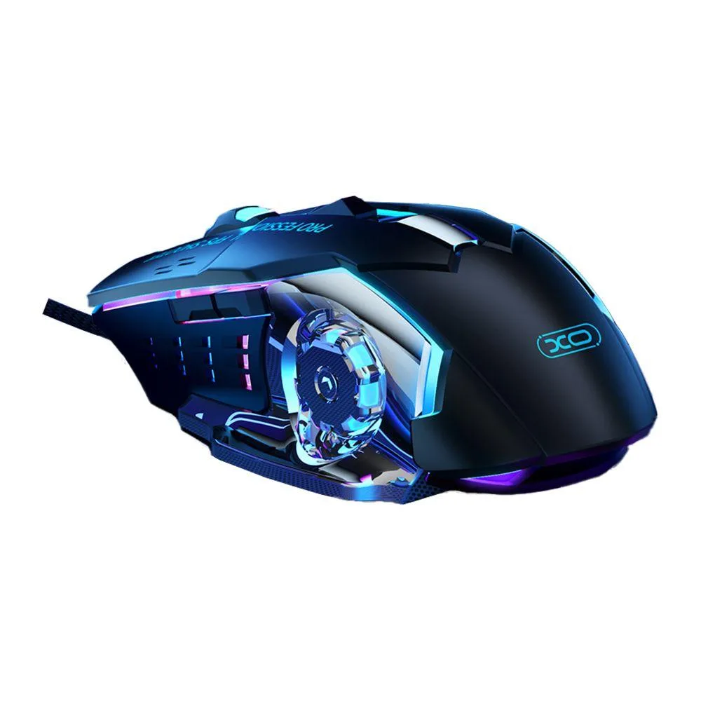Ігрова USB миша XO-M10 Gaming RGB Black — дротова геймерська мишка з підсвічуванням, 3200 DPI, 6 кнопок, Plug&Play