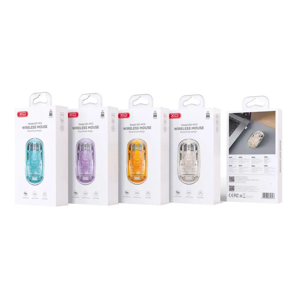 Бездротова Миша XO M12 Bluetooth+2.4G Фіолетовий