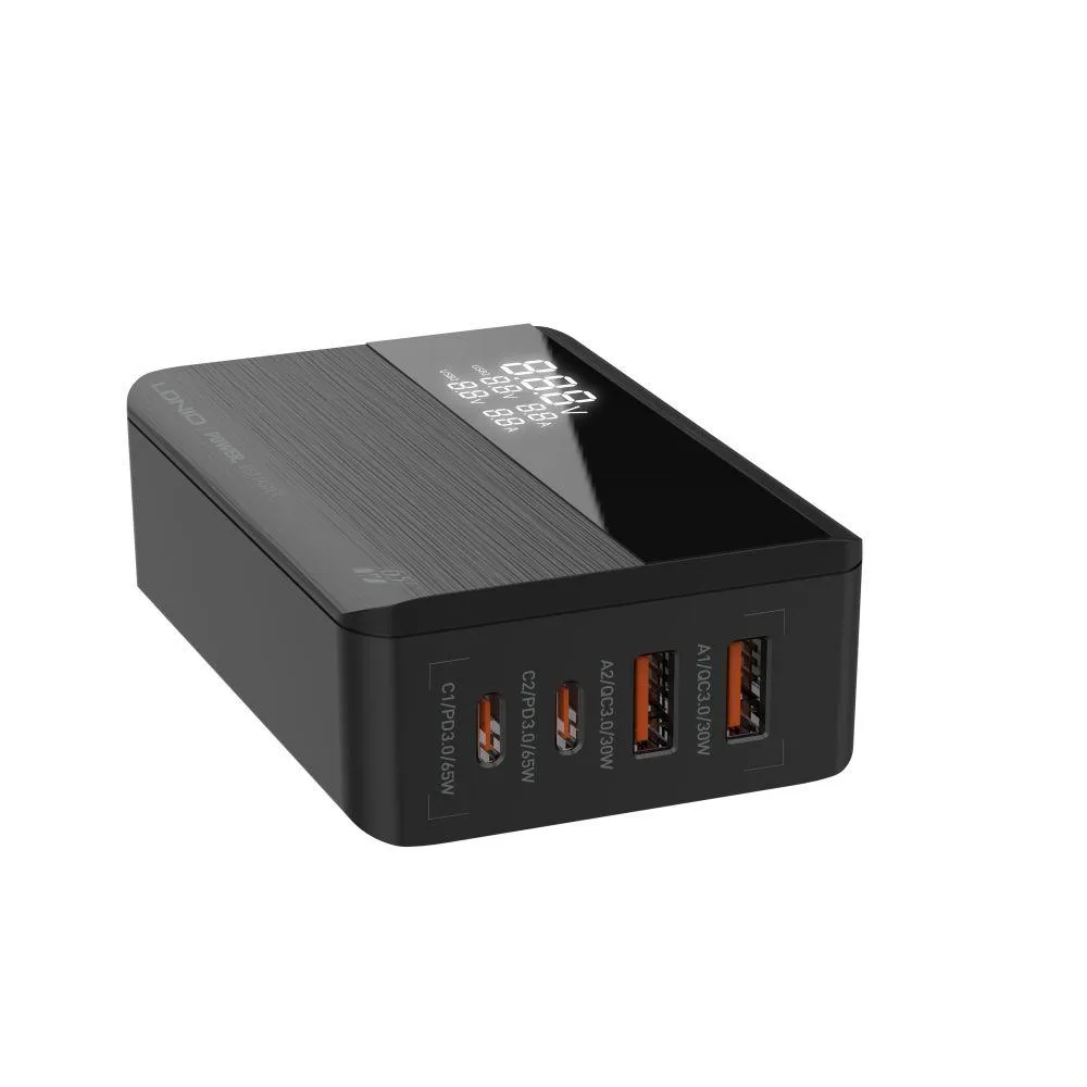 Мережевий Зарядний Пристрій LDNIO A4808Q 65W LED Чорний
