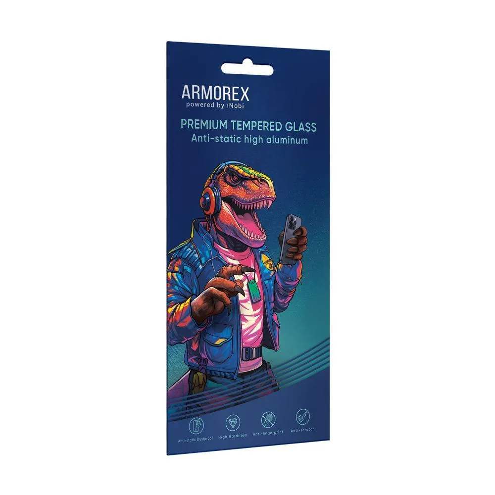 Захисне скло ARMOREX SE 5D Hi-Alumin Antistatic для iPhone 15/16 Чорний