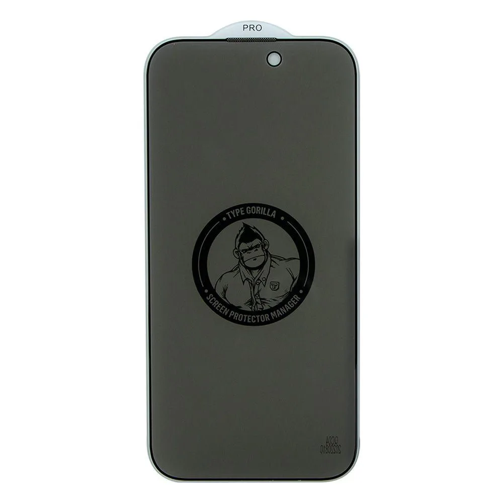 Захисне Скло Type Gorilla 0.33 мм 2.5D HD Anti-Peep NPT14 для iPhone 13/13 Pro/14 Колір Чорний