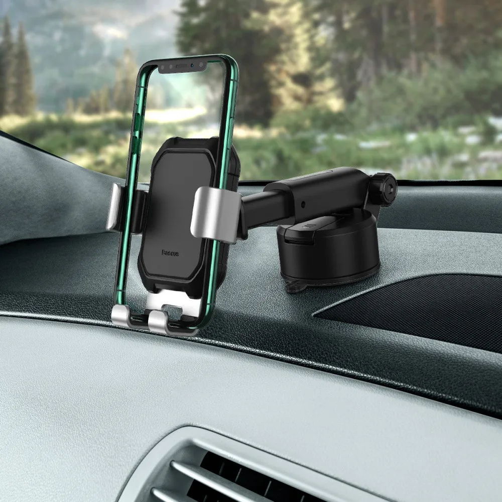 Тримач в машину Baseus Tank Gravity Car Mount With Suction Base black