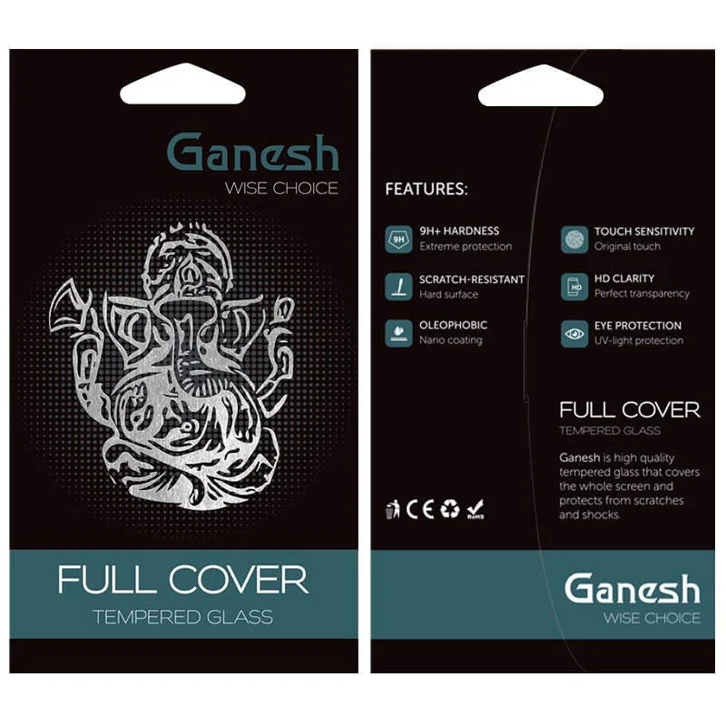 Захисне скло Ganesh (Full Cover) для Apple iPhone 15 Plus / 16 Plus (6.7