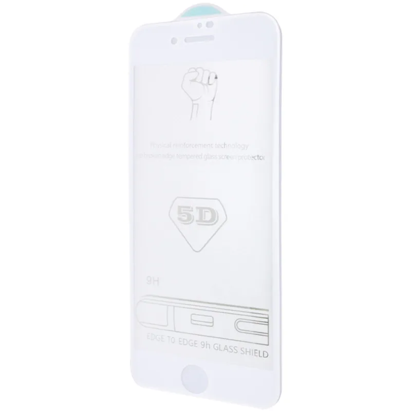 Захисне скло 5D Hard (full glue) (тех.пак) для Apple iPhone 7 / 8 / SE (2020) (4.7