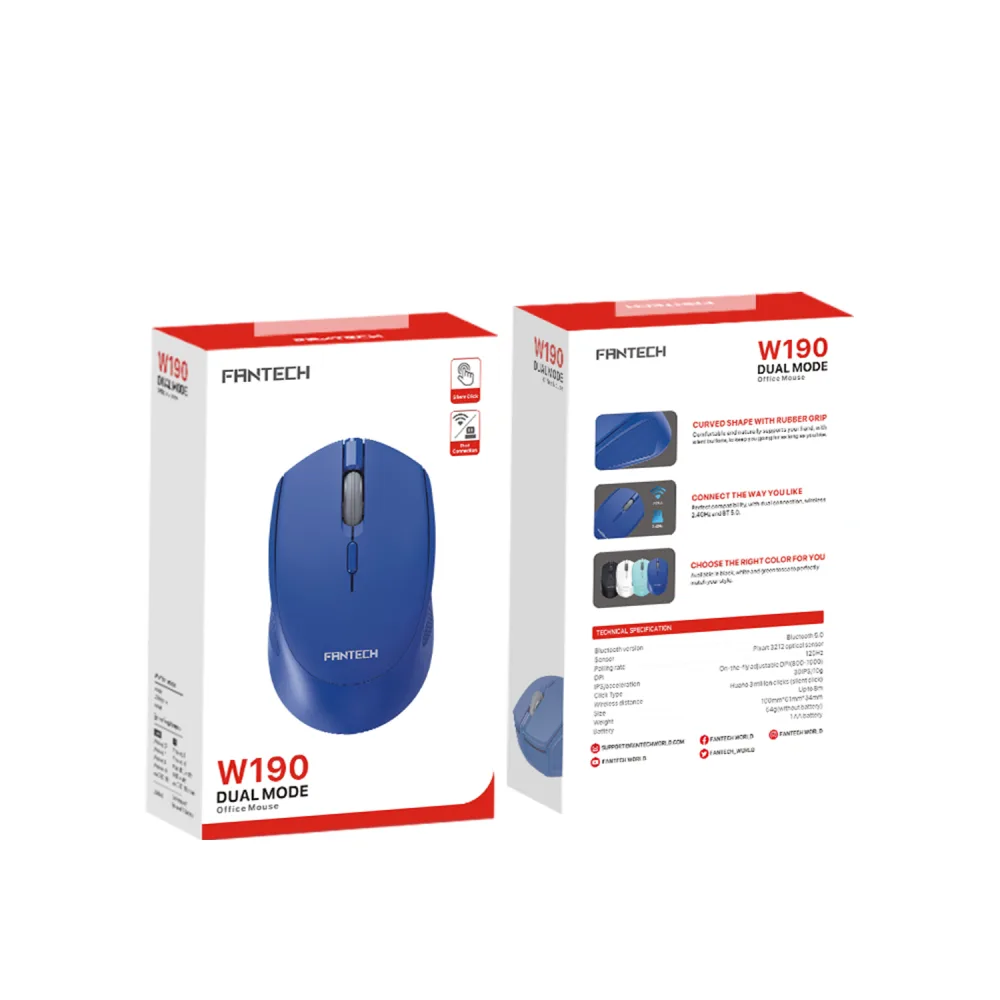 Бездротова Миша FANTECH W190 Silent Click Чорний