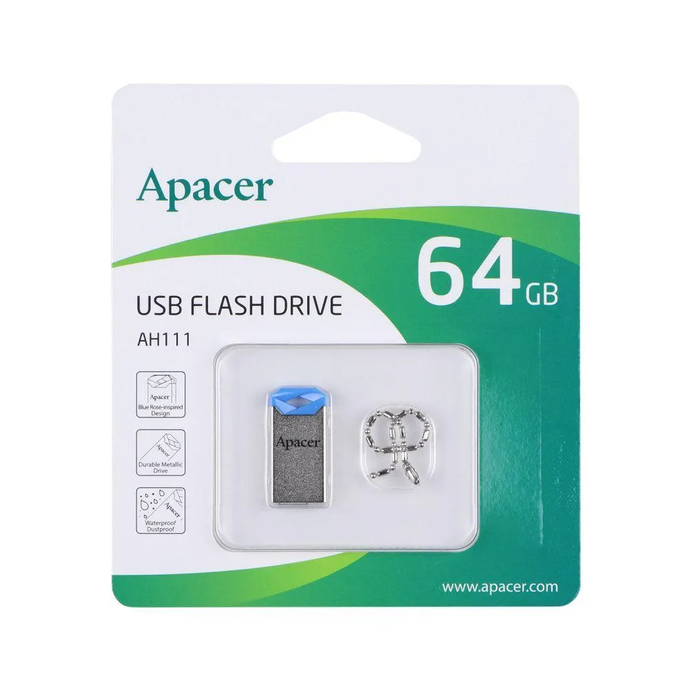 USB флеш-накопичувач Apacer AH111 64gb Кришталевий