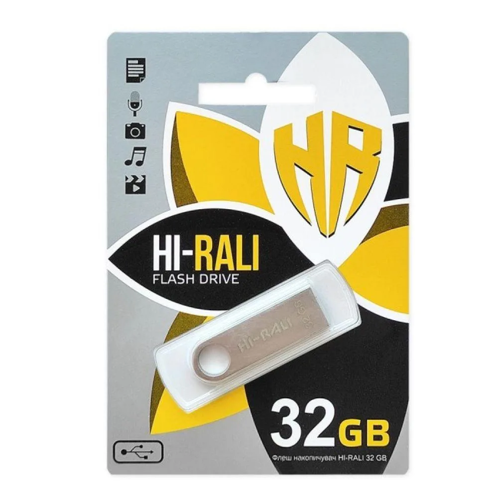 USB флеш-накопичувач Hi-Rali Shuttle 32gb Чорний