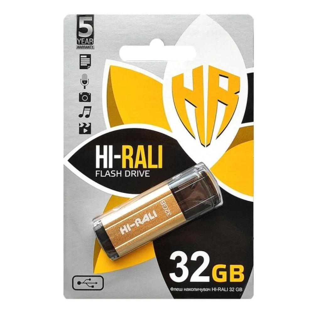 USB флеш-накопичувач Hi-Rali Stark 32gb Чорний