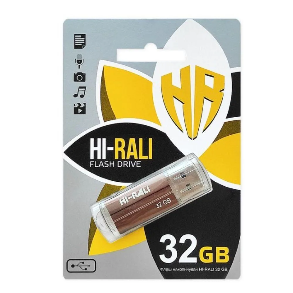 USB флеш-накопичувач Hi-Rali Corsair 32gb Сталевий
