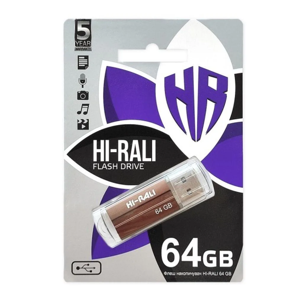 USB флеш-накопичувач Hi-Rali Corsair 64gb Колір Бронзовий
