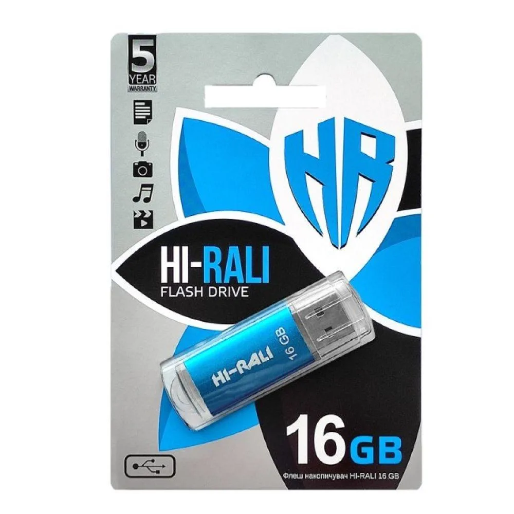 USB флеш-накопичувач Hi-Rali Rocket 16gb Чорний