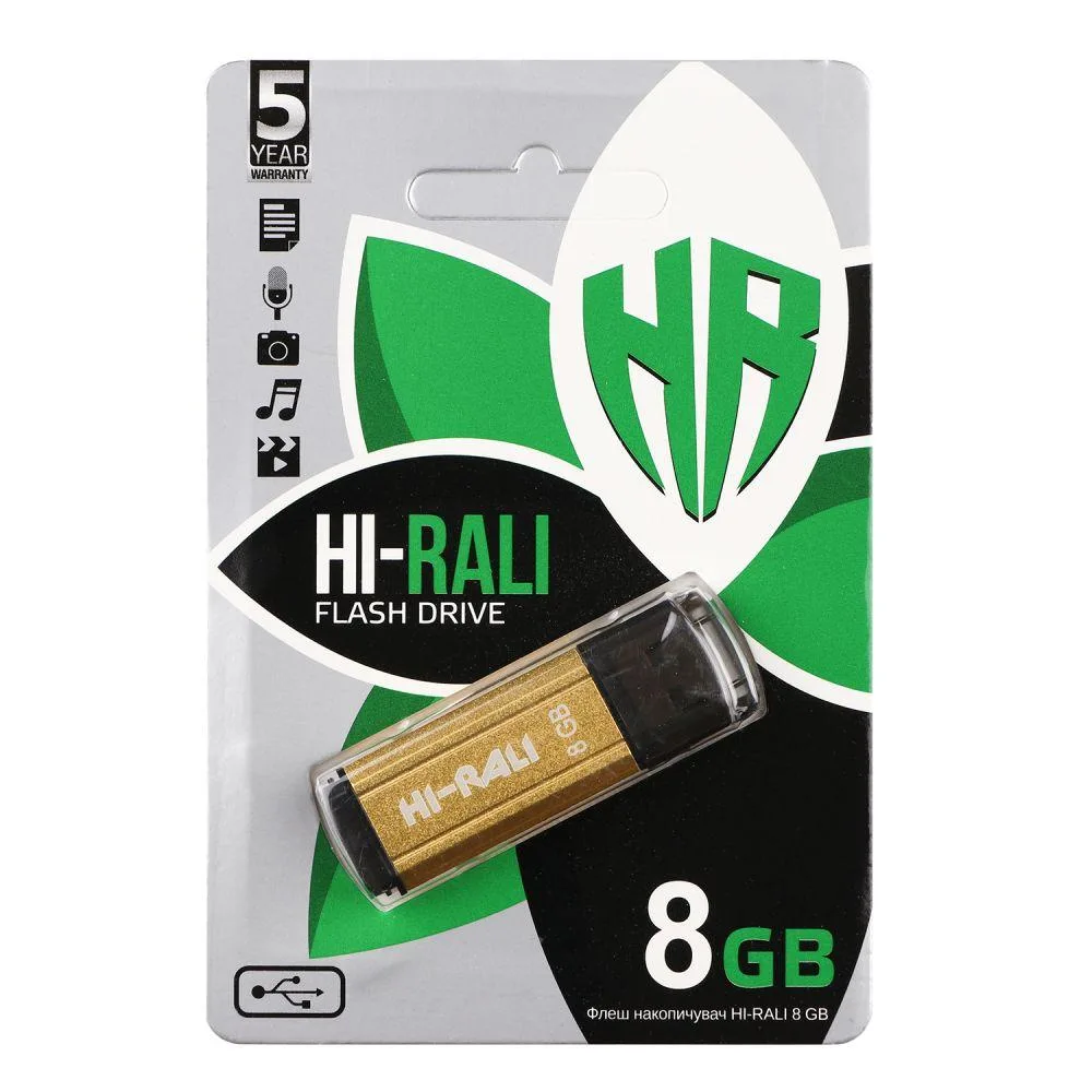 USB флеш-накопичувач Hi-Rali Stark 8gb Чорний