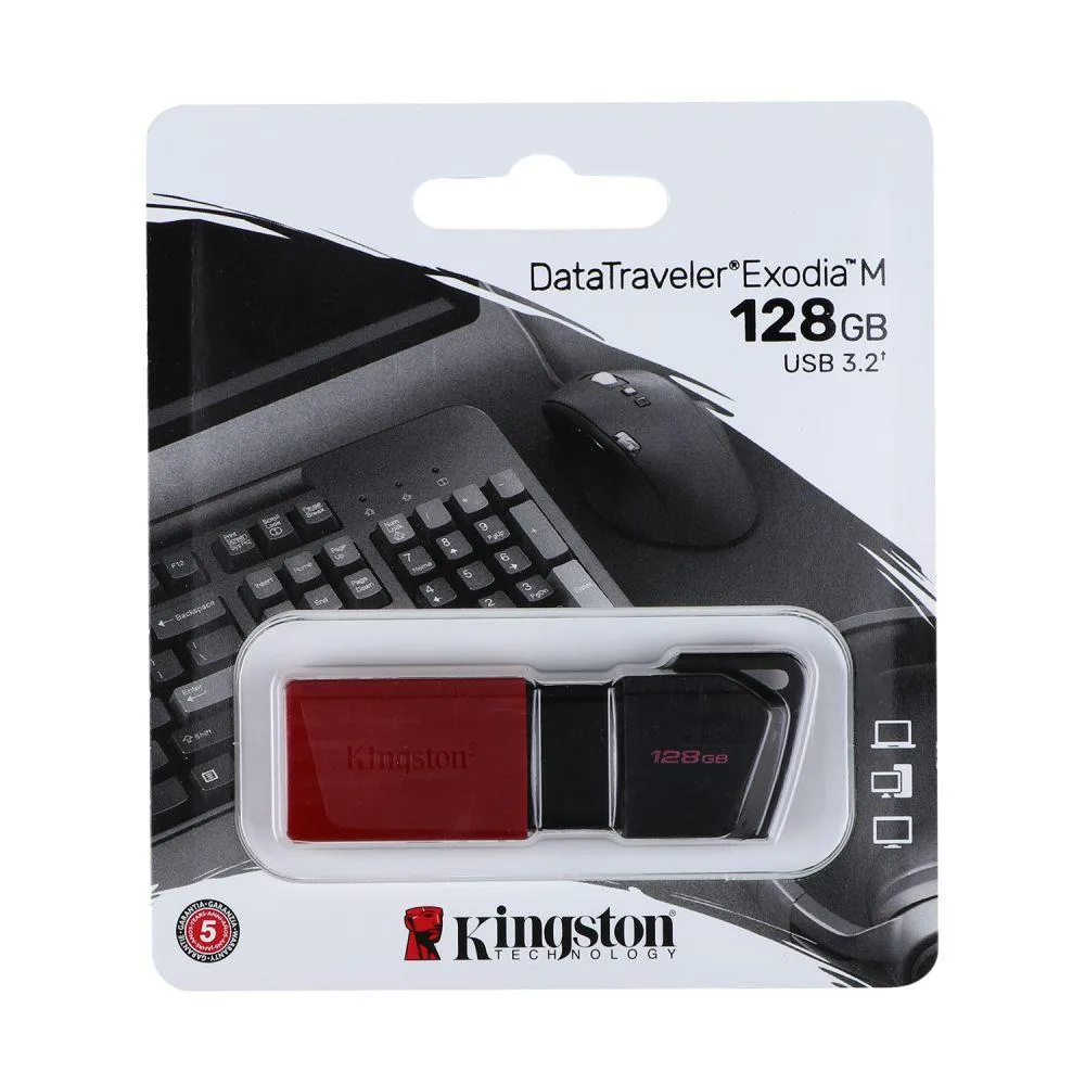 USB флеш-накопичувач Kingston DT Exodia M 128gb 3.2 Чорно-Червоний