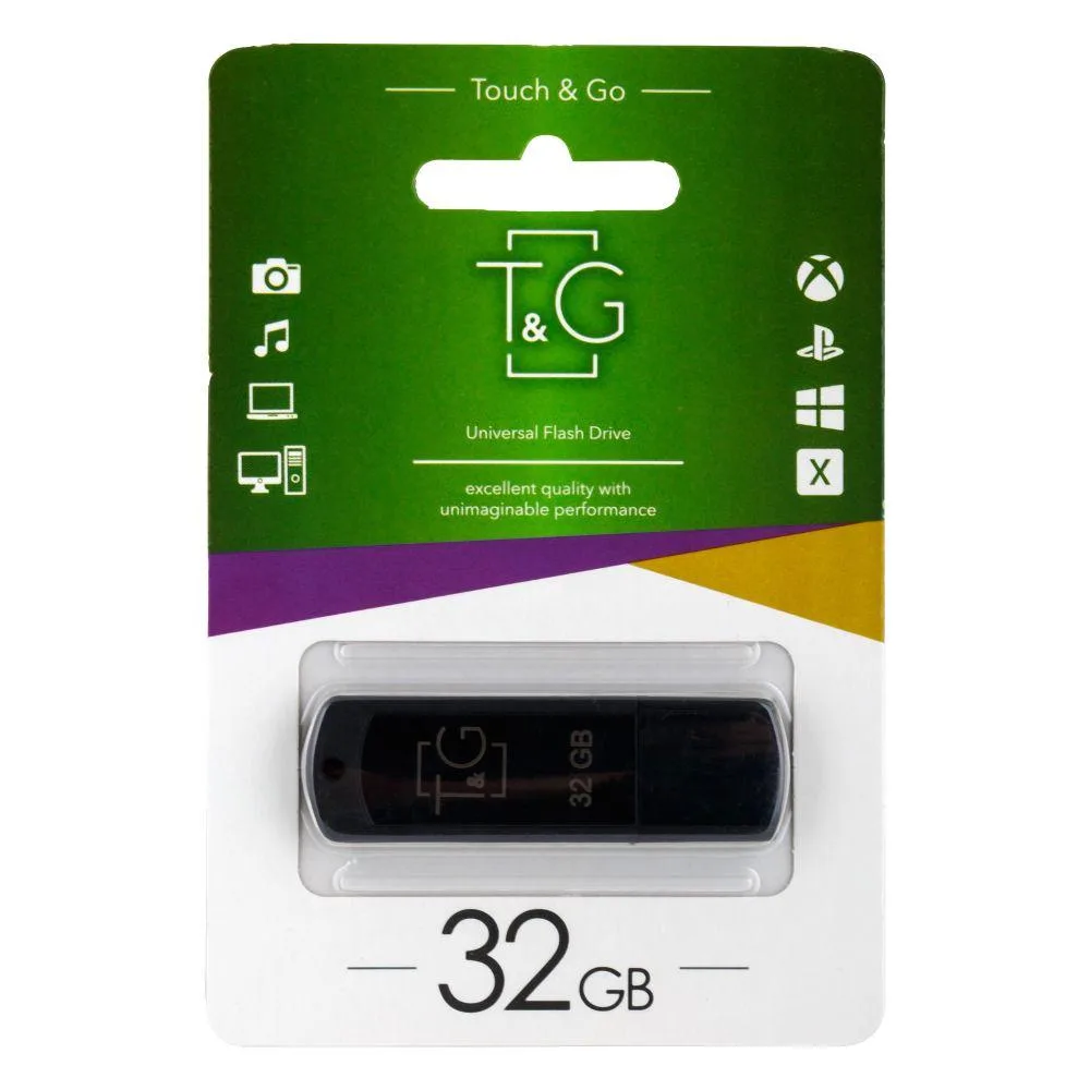 USB флеш-накопичувач T&G 32gb Classic 011 Чорний