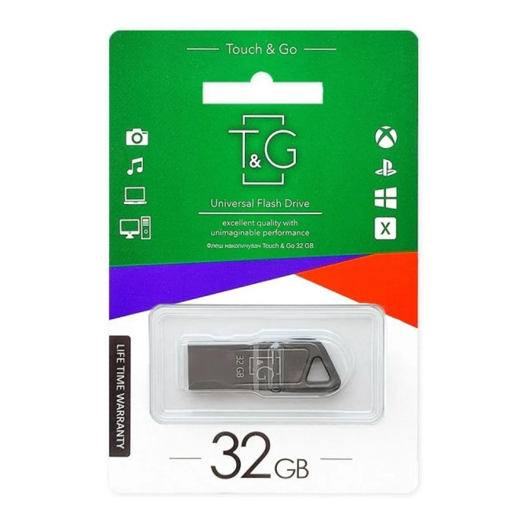 USB флеш-накопичувач T&G 32gb Metal 114 Чёрный