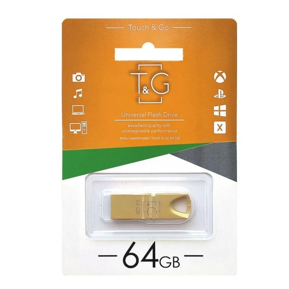 USB флеш-накопичувач T&G 64gb Metal 117 Чёрный