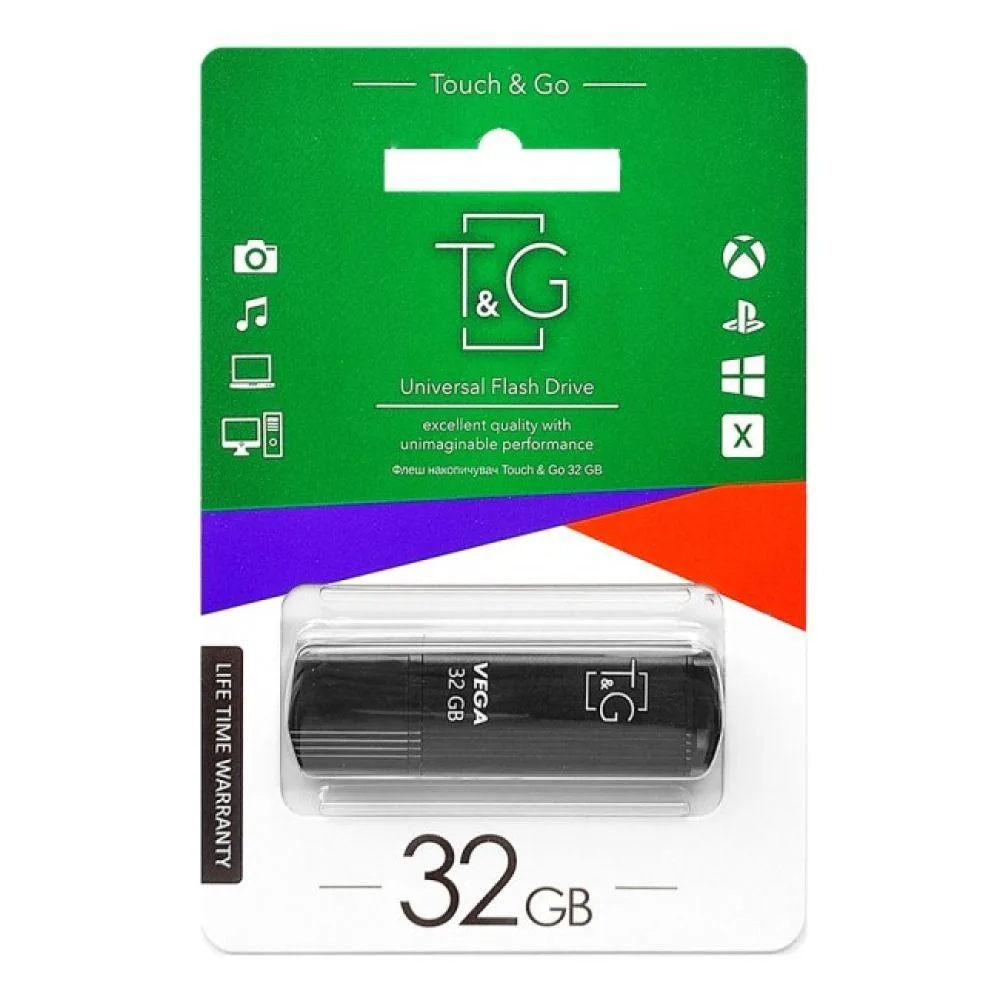 USB флеш-накопичувач T&G 32gb Vega 121 Стальний
