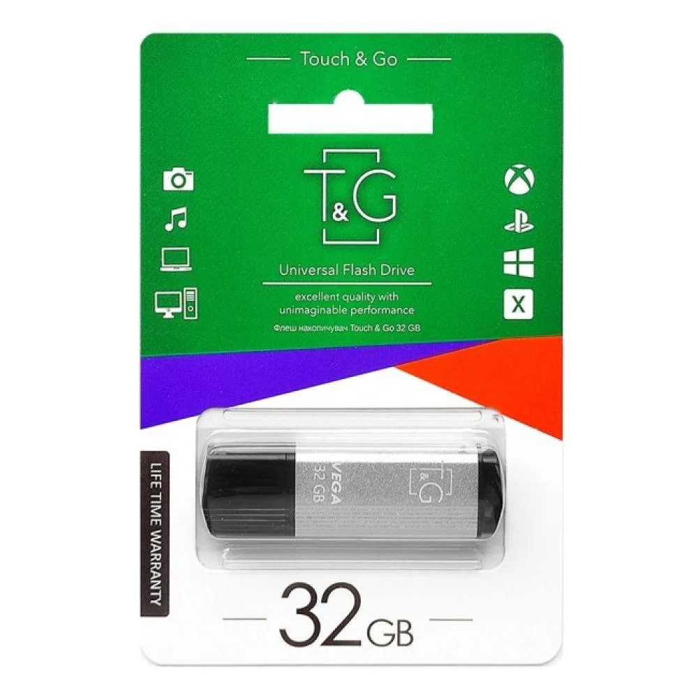 USB флеш-накопичувач T&G 32gb Vega 121 Чорний