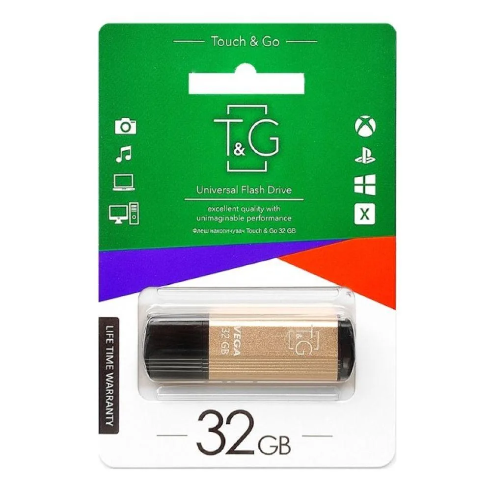 USB флеш-накопичувач T&G 32gb Vega 121 Чорний