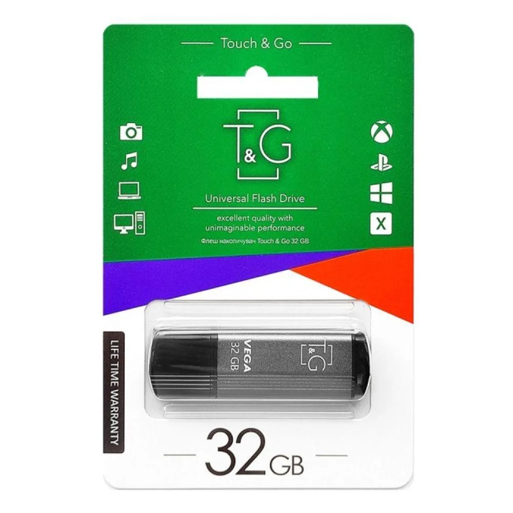 USB флеш-накопичувач T&G 32gb Vega 121 Чорний