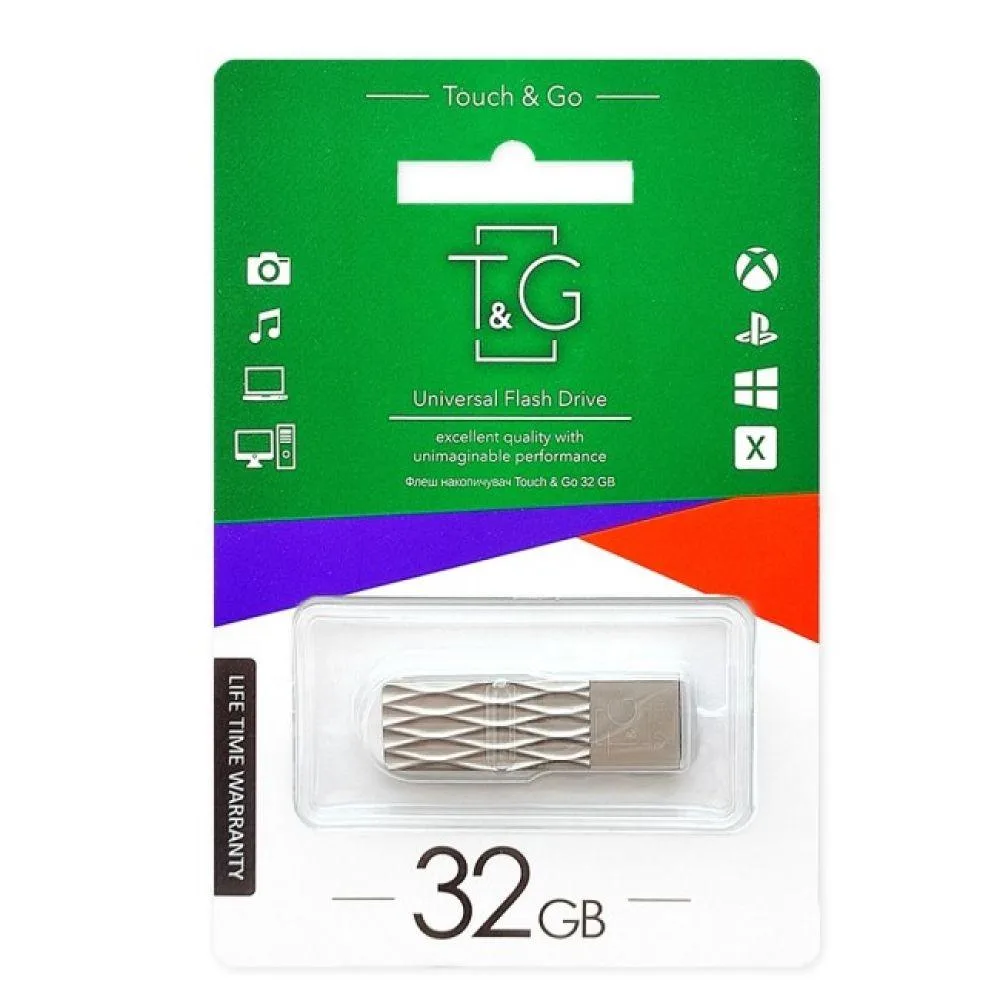 USB флеш-накопичувач T&G 32gb Metal 103 Сталевий