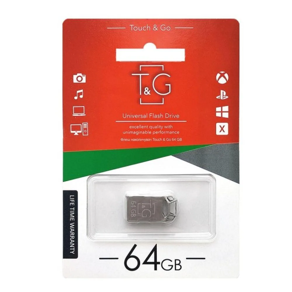 USB флеш-накопичувач T&G 64gb Metal 110 Сталевий