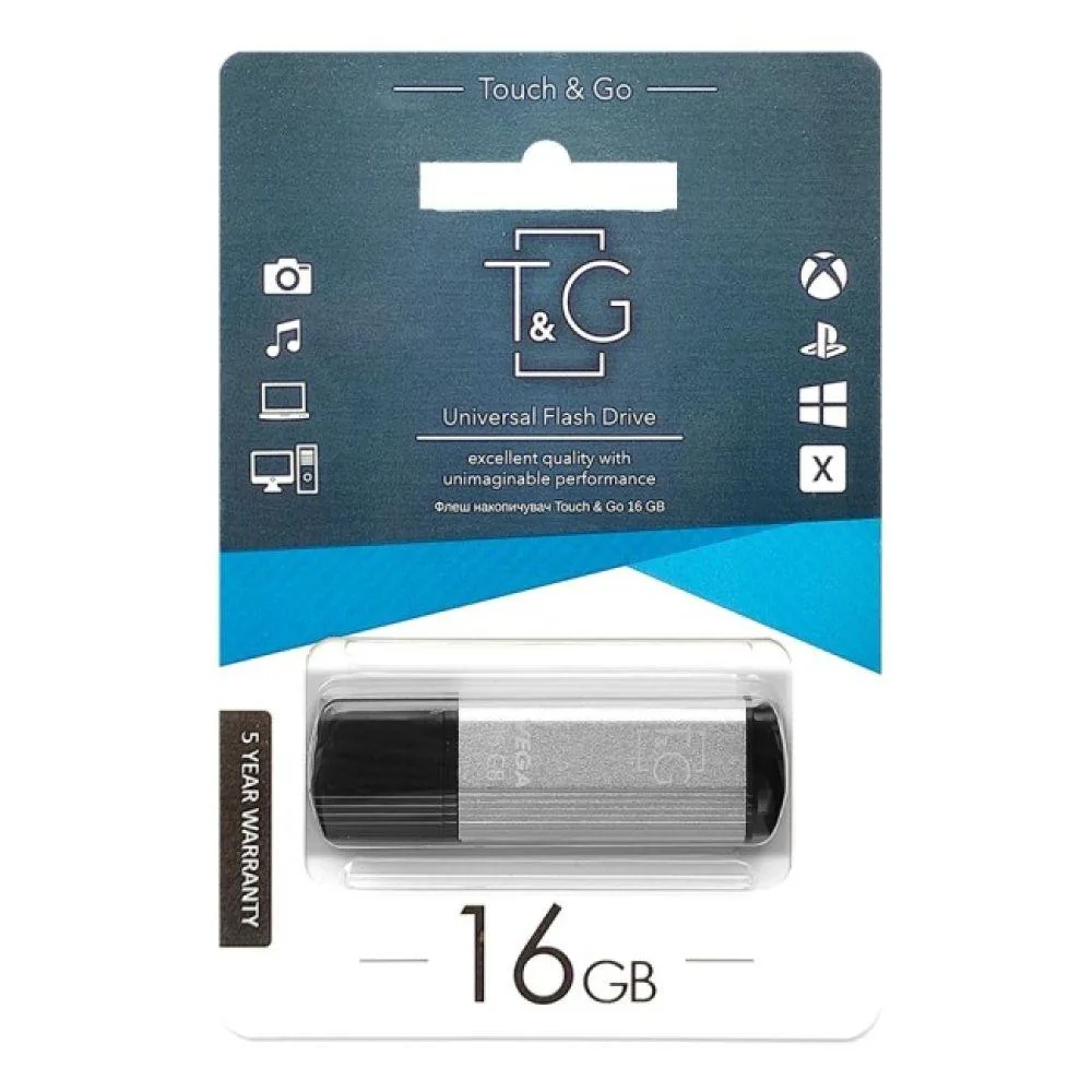 USB флеш-накопичувач T&G 16gb Vega 121 Сірий