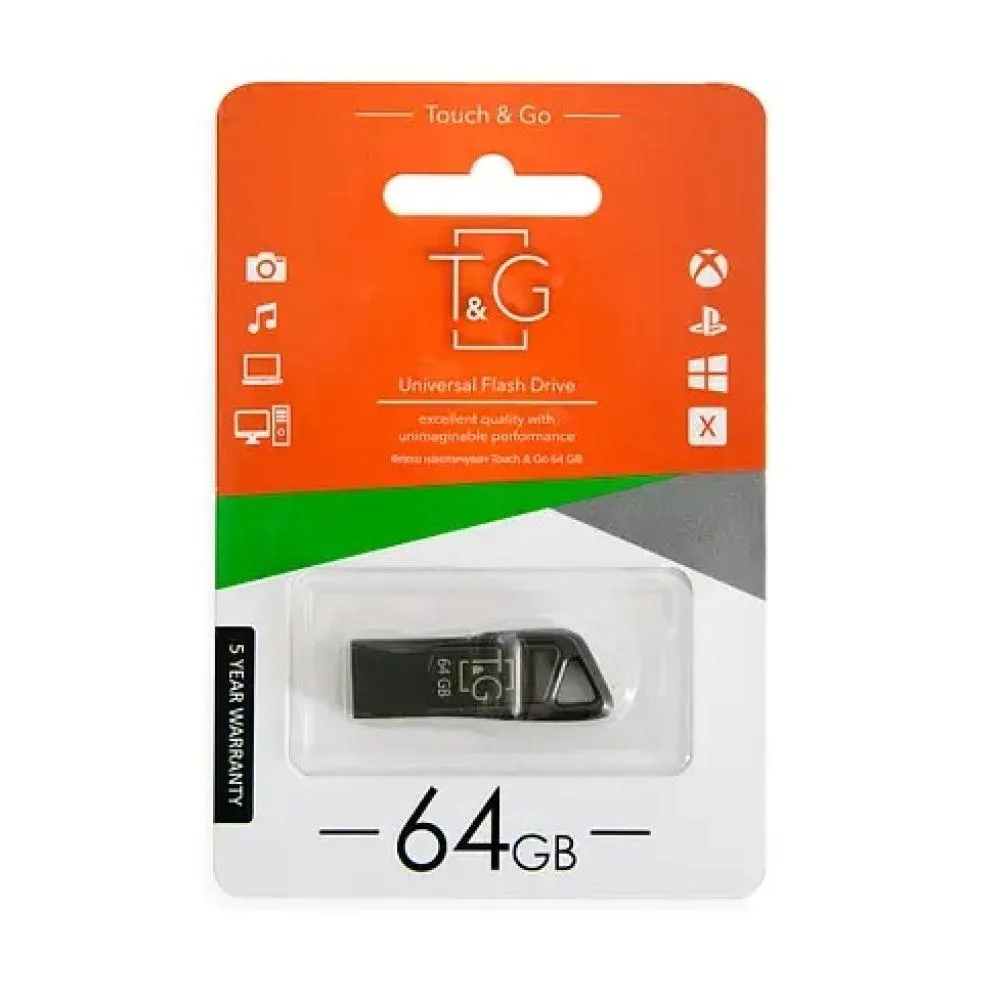 USB флеш-накопичувач 3.0 T&G 64gb Metal 114 Чорний